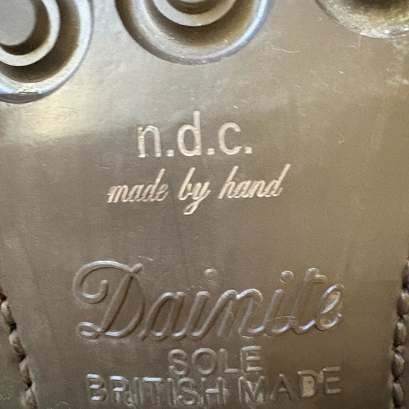 n.d.c. Made by Hand Unisex Wingtip Oxford Shoes Grey Burnished Leather Size 39.5 main image 4